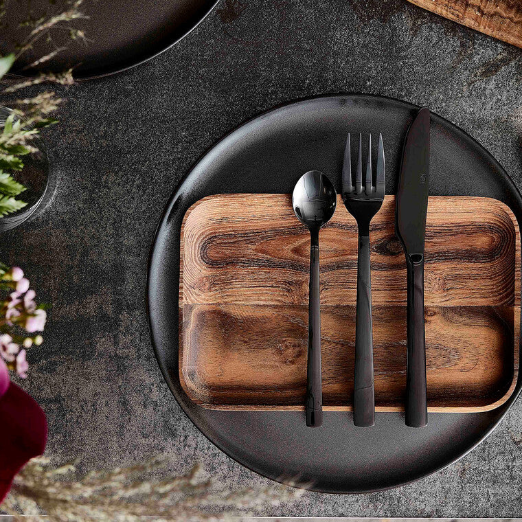 RAW bestikæske 48 dele sortfarvet